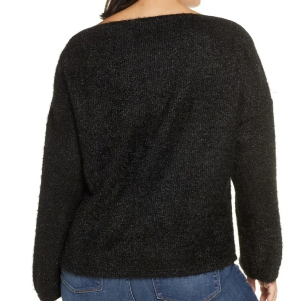 Gibson Bateau Neck Blouson Top, 1X & 2X - Picture 6 of 11